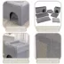 TRIXIE Crazy Cube Stackable 2-Story Indoor Cat Condo, Cat House with Scratching Pad, Gray image thumbnail 5