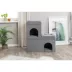 TRIXIE Crazy Cube Stackable 2-Story Indoor Cat Condo, Cat House with Scratching Pad, Gray image thumbnail 7