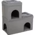 TRIXIE Crazy Cube Stackable 2-Story Indoor Cat Condo, Cat House with Scratching Pad, Gray image thumbnail 8