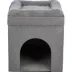 TRIXIE Crazy Cube Stackable 1-Story Indoor Cat Condo, Cat House with Scratching Pad, Gray image thumbnail 1