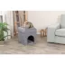 TRIXIE Crazy Cube Stackable 1-Story Indoor Cat Condo, Cat House with Scratching Pad, Gray image thumbnail 2