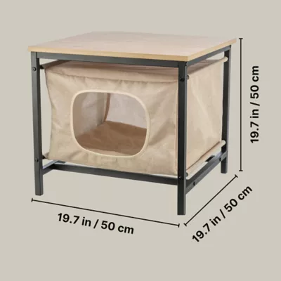 Product TRIXIE Emmie Indoor Cat Condo, Cat Bed Side Table, Cat Hideaway Cave with Cozy Cushion