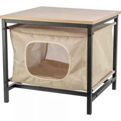 Product TRIXIE Emmie Indoor Cat Condo, Cat Bed Side Table, Cat Hideaway Cave with Cozy Cushion