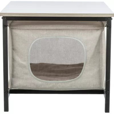 Product TRIXIE Emmie Indoor Cat Condo, Cat Bed Side Table, Cat Hideaway Cave with Cozy Cushion