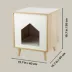 TRIXIE Isa Indoor Wooden Cat Condo, Modern Cat Bed Side Table with Cozy Cushion, Brown/White image thumbnail 4