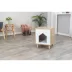 TRIXIE Isa Indoor Wooden Cat Condo, Modern Cat Bed Side Table with Cozy Cushion, Brown/White image thumbnail 6