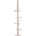 TRIXIE Kobe Sisal & Plush 90.5"-104" Ceiling Mount Cat Tree, 4-Level Cat Tower, Beige image thumbnail 1