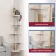 Product TRIXIE Kobe Sisal & Plush 90.5"-104" Ceiling Mount Cat Tree, 4-Level Cat Tower, Beige