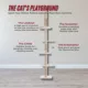 Product TRIXIE Kobe Sisal & Plush 90.5"-104" Ceiling Mount Cat Tree, 4-Level Cat Tower, Beige