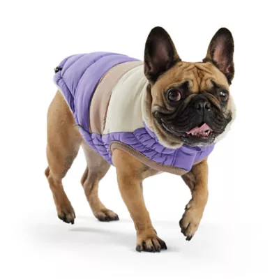 GF PET Elasto-Fit Color Block Puffer - Purple - Image 1
