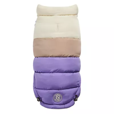 GF PET Elasto-Fit Color Block Puffer - Purple - Image 2