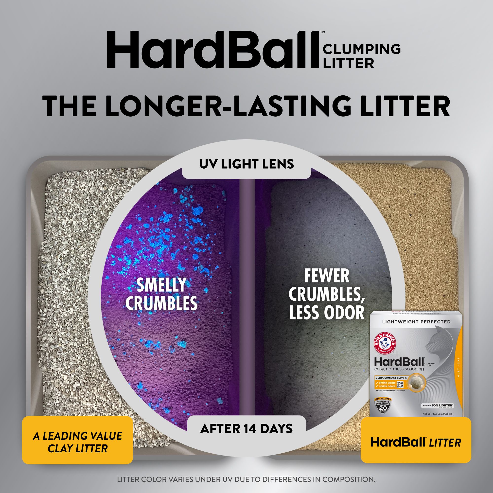 Arm & Hammer Hardball Lightweight Cat Litter, Clumping, No-Mess Scooping, Multi-Cat - thumbnail 6