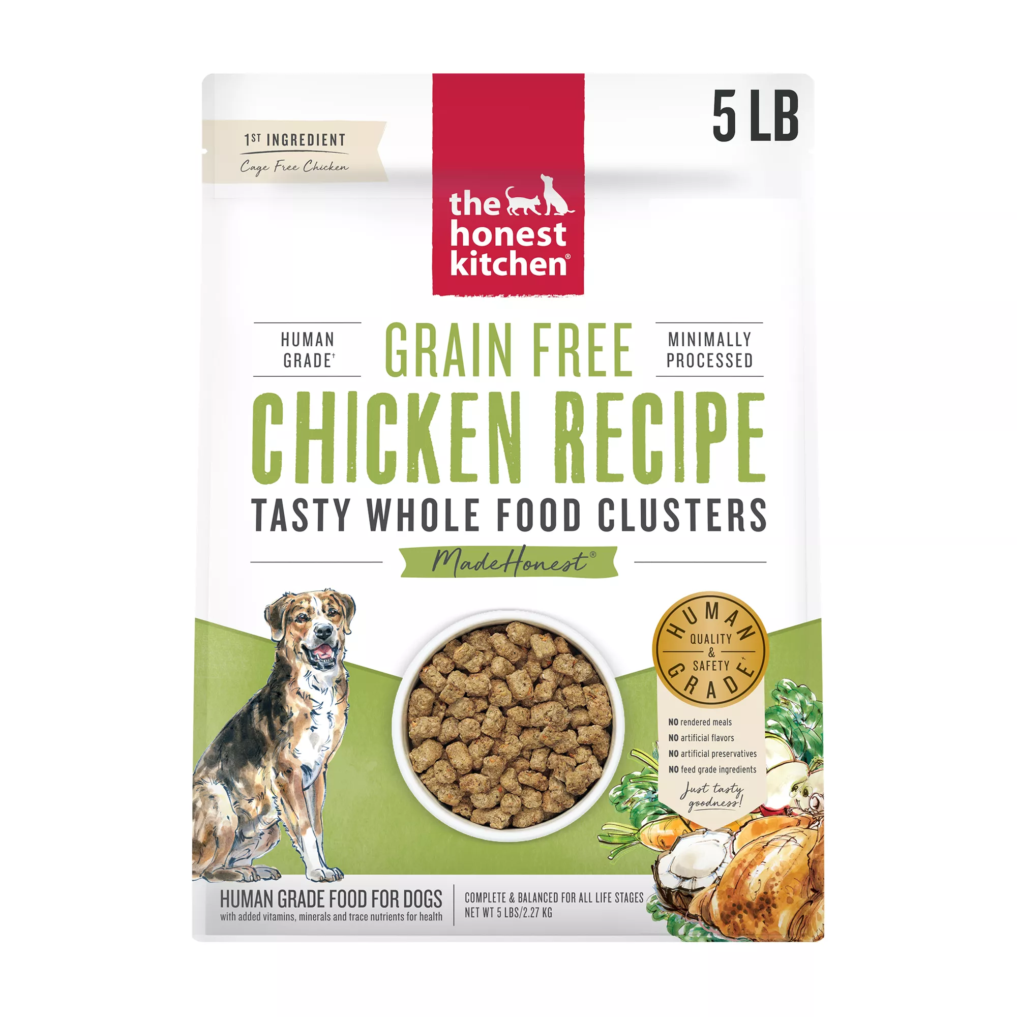 The Honest Kitchen Grain Free Clusters Adult Dog Dry Food - Chicken