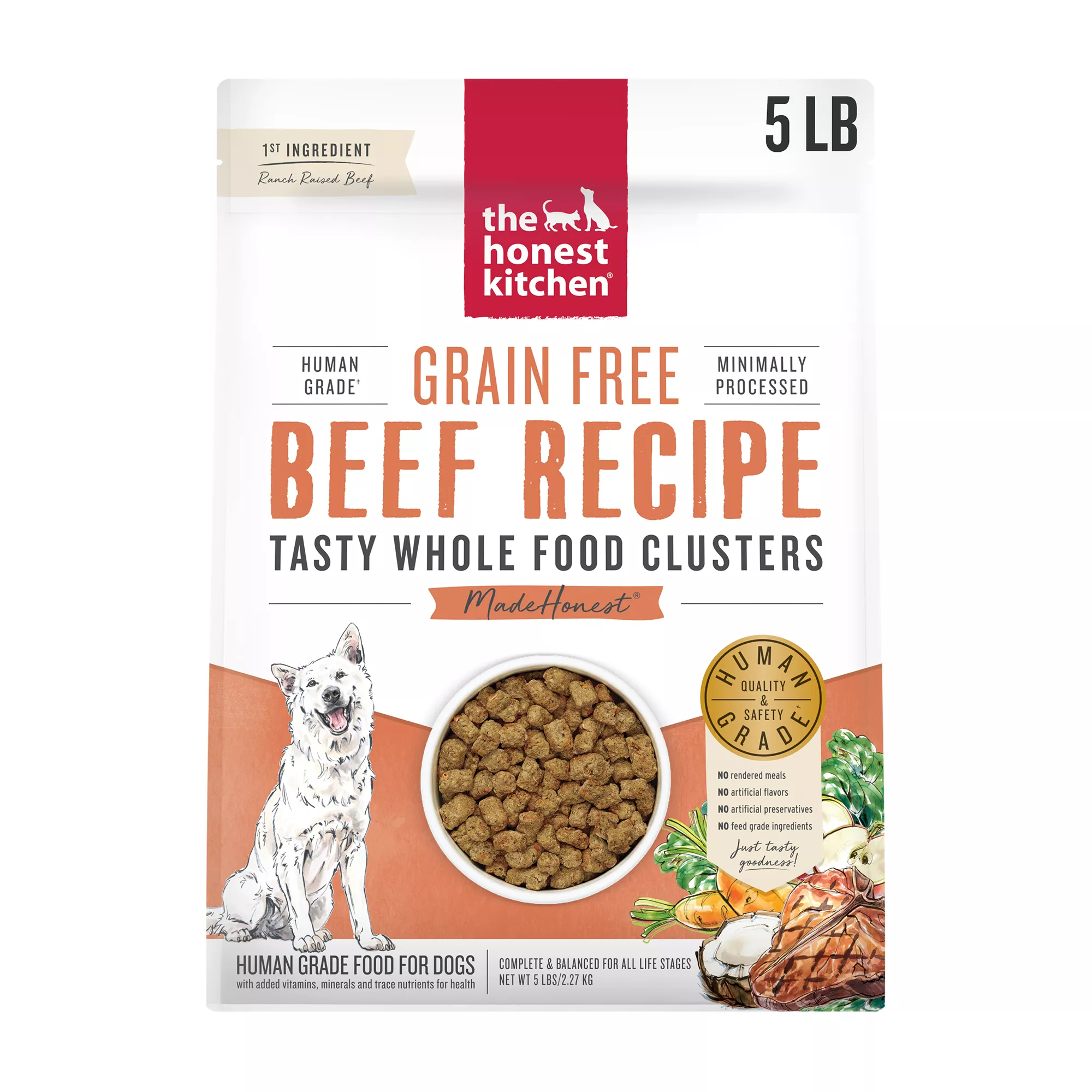 The Honest Kitchen Grain Free Clusters Adult Dog Dry Food - Beef