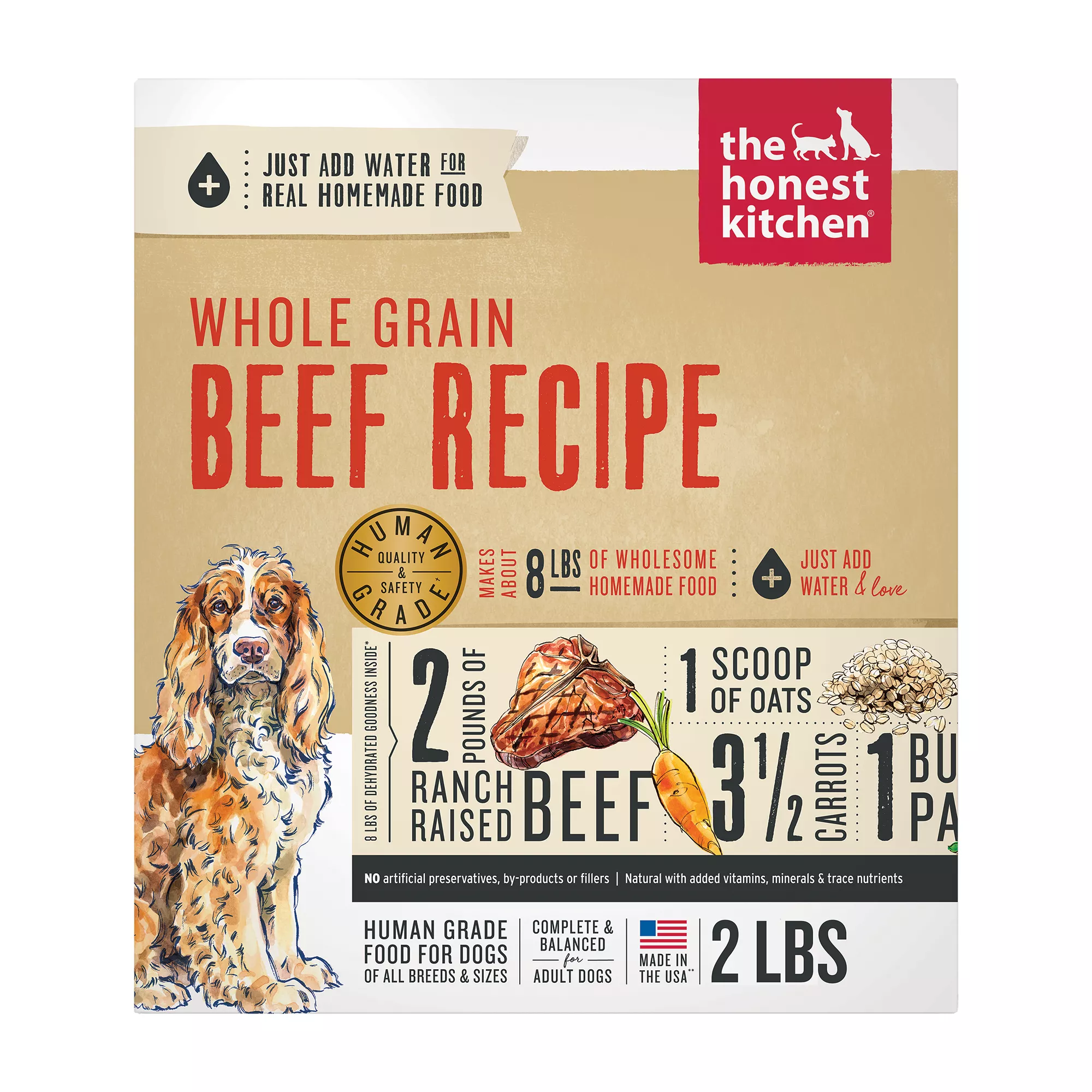 The Honest Kitchen Whole Grain Dehydrated Adult Dog Food - Beef