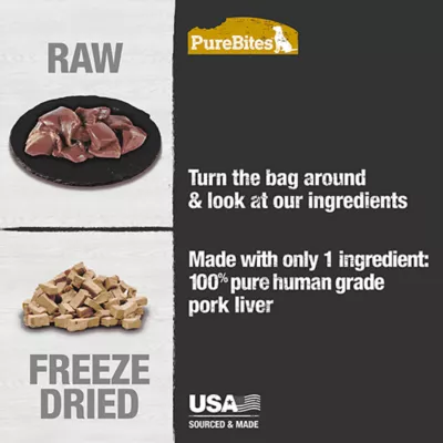 Product PureBites Dog Treats - Freeze Dried Pork Liver 3.5oz/100g