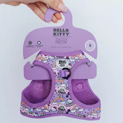 Product Sassy Meow Hello Kitty® Purple Step-In Cat Harness