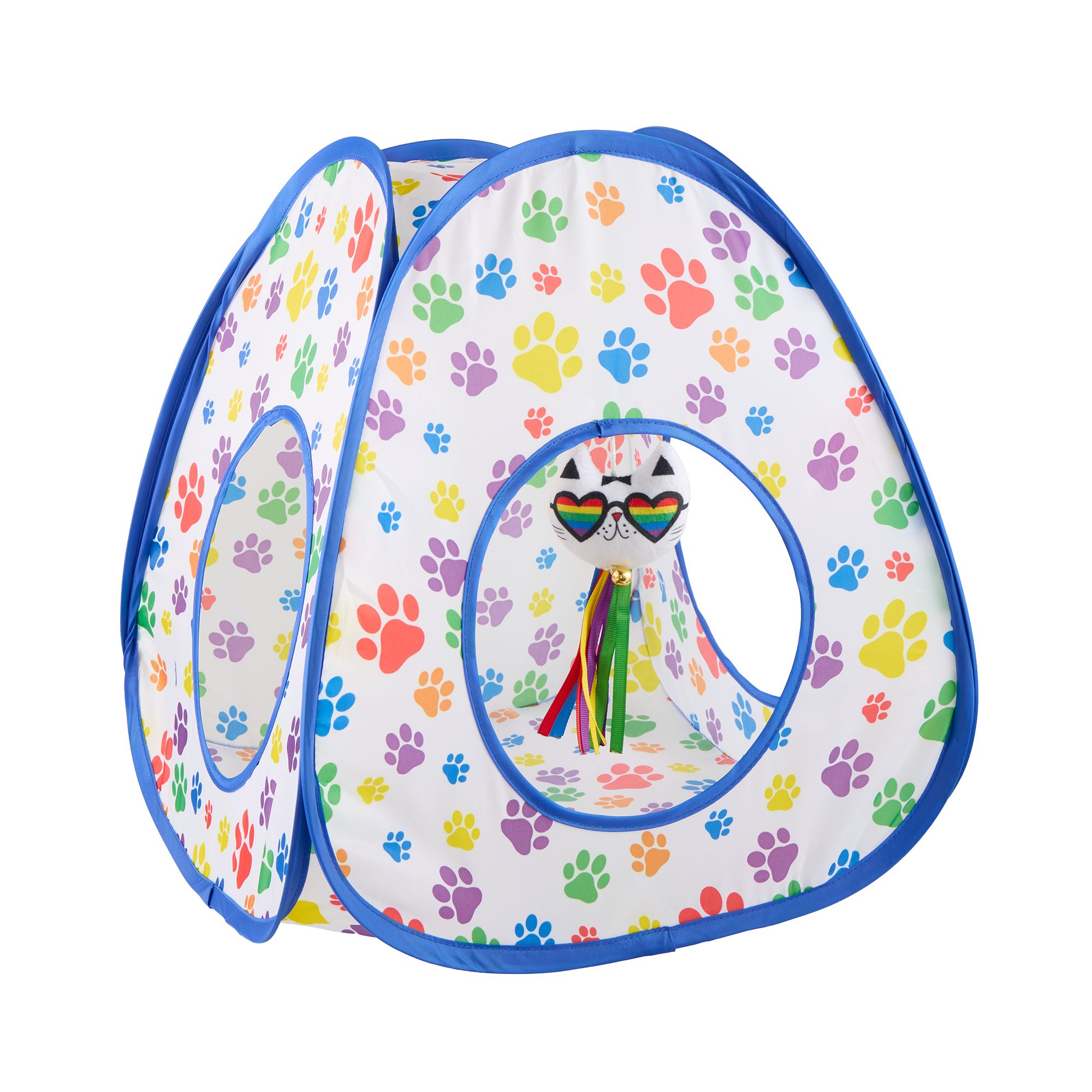 You Are Loved Paw Print Pop-Up Tent Cat Toy