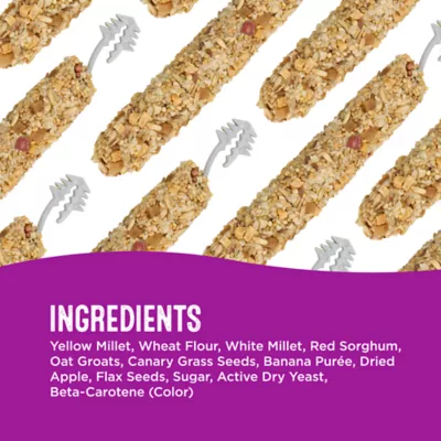 Product All Living Things Crunchy Sticks - Banana Flavored Bird Treats for Parakeets, 2 Count