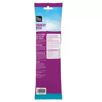 Product All Living Things Crunchy Stick - Nut & Fruit Flavored Bird Treat for Parrots, 1 Count