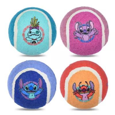 Product Disney Lilo and Stitch Floating Balls Dog Toy 4 Count