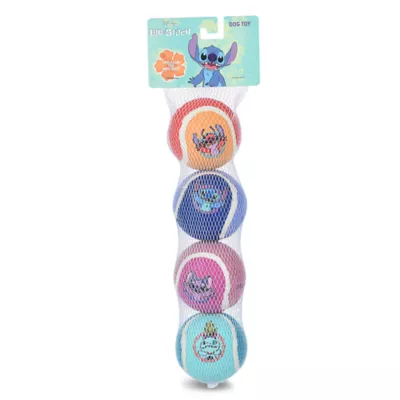 Product Disney Lilo and Stitch Floating Balls Dog Toy 4 Count