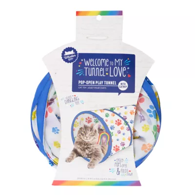 Product You Are Loved Paw Print Pop-Up Tunnel Cat Toy