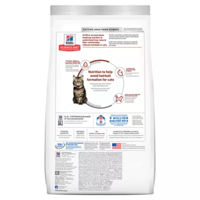 Product Hill's Science Diet Dry Cat Food Hairball Control Senior 7+ - Chicken, 15.5 lb
