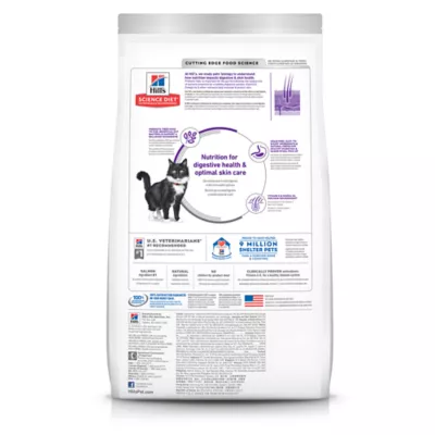Product Hill's Science Diet Adult Dry Cat Food - Sensitive Stomach & Skin - Grain Free, Salmon, 13 lb
