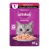 WHISKAS Favourites Adult Wet Cat Food Morsels In Gelled Gravy - Pouch, 85g image thumbnail 1