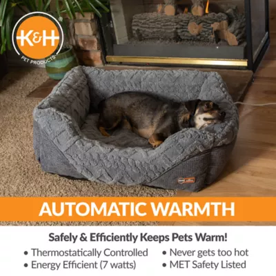 K&H Pet Products Thermo-Pet Lounge Sleeper Indoor Heated Dog Bed - Image 3
