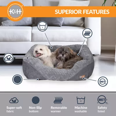 K&H Pet Products Thermo-Pet Lounge Sleeper Indoor Heated Dog Bed - Image 4