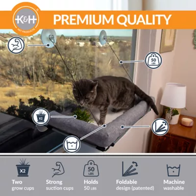 Product K&H Pet Products EZ Mount Deluxe Bolstered Window Kitty Sill Cat Perch