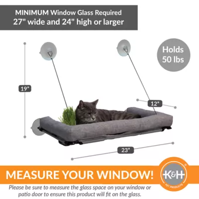 Product K&H Pet Products EZ Mount Deluxe Bolstered Window Kitty Sill Cat Perch