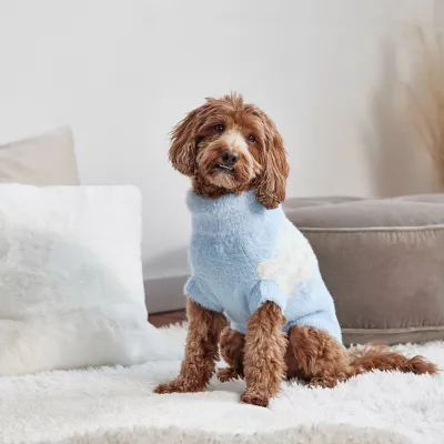 GF PET Fuzzy Sweater - Light Blue - Image 3