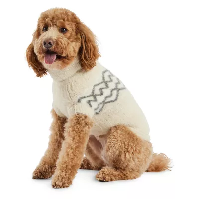 GF PET Fuzzy Sweater Sand - Image 1