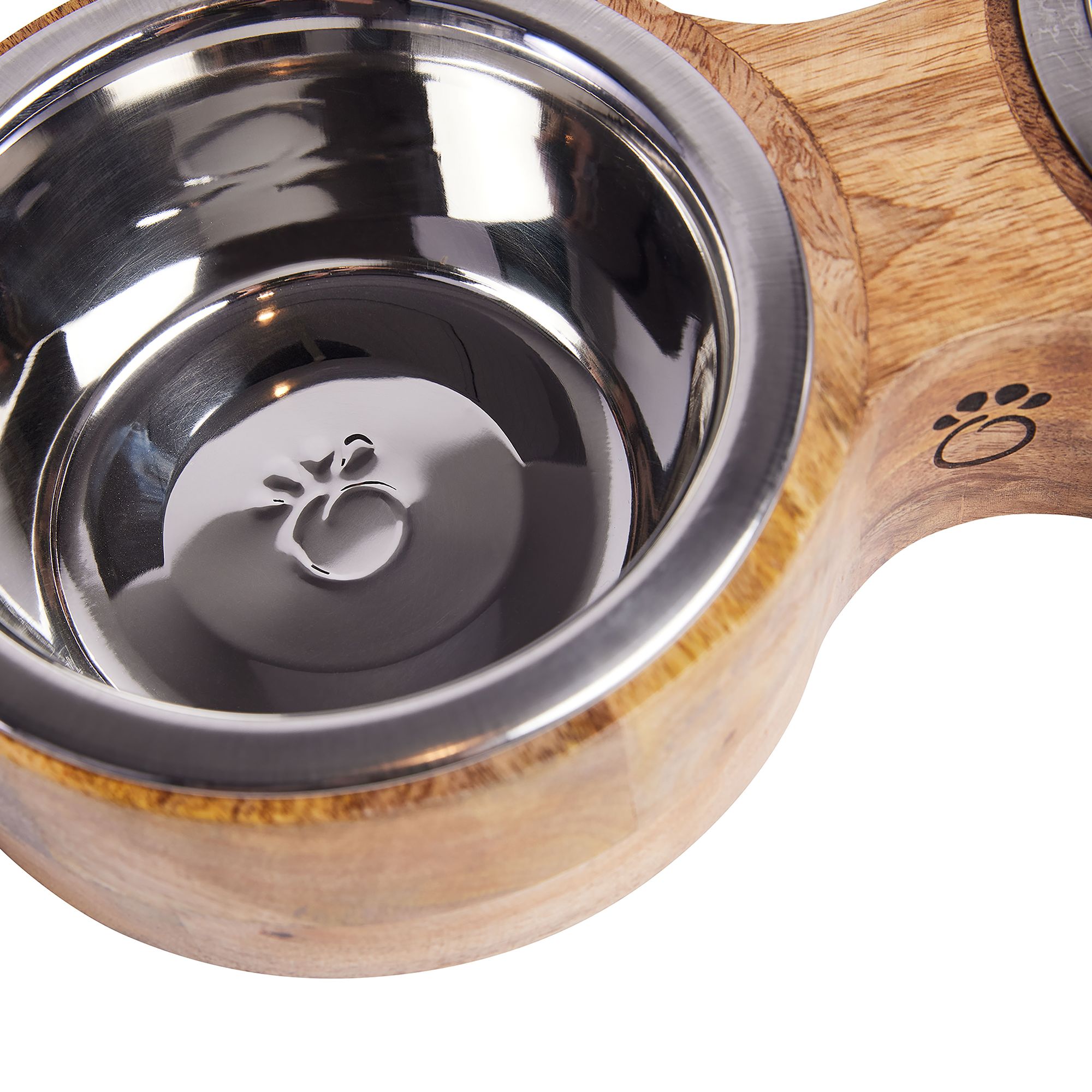 GF PET Mango Wood Figure-8 Double Feeder - thumbnail 4