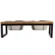 Product GF PET Mango Wood & Metal Double Feeder
