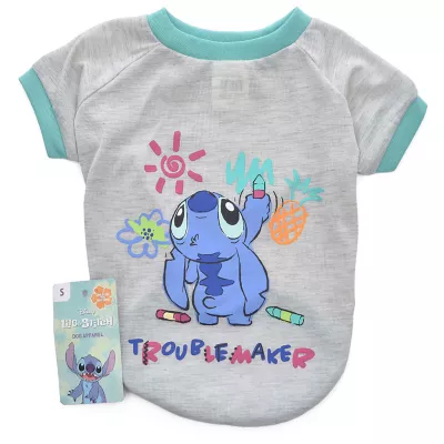 Product Disney Lilo and Stitch "Troublemaker" Dog T-Shirt