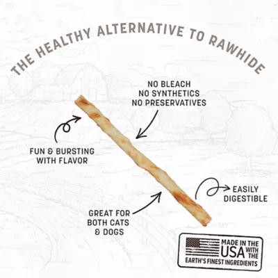Product Earth Animals Rawhide Alternative Sticks Dog Treats 20 Count 3.2 OZ