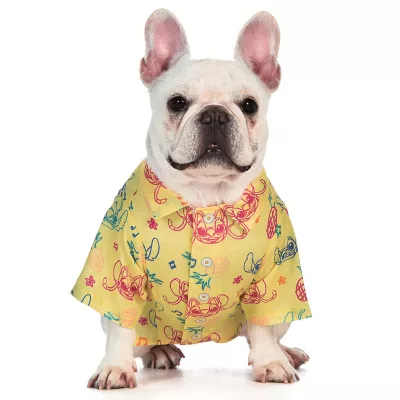 Product Disney Lilo and Stitch Aloha Faux Button-Up Dog T-Shirt