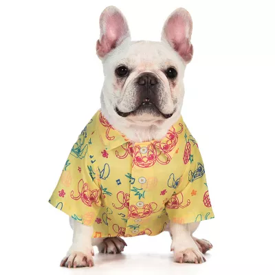 Product Disney Lilo and Stitch Aloha Faux Button-Up Dog T-Shirt