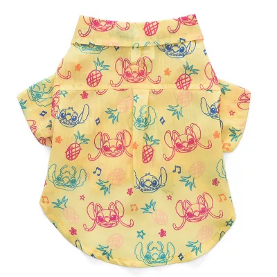 Product Disney Lilo and Stitch Aloha Faux Button-Up Dog T-Shirt