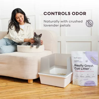 Product Tuft + Paw - Really Great Tofu Cat Litter - Lavender, Flushable, 9.25 LB