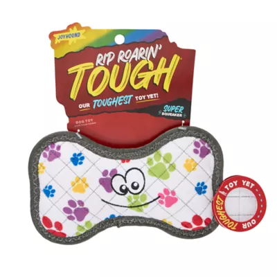 Product Joyhound® Rip Roarin' Rainbow Paw Bone Squeaker Dog Toy