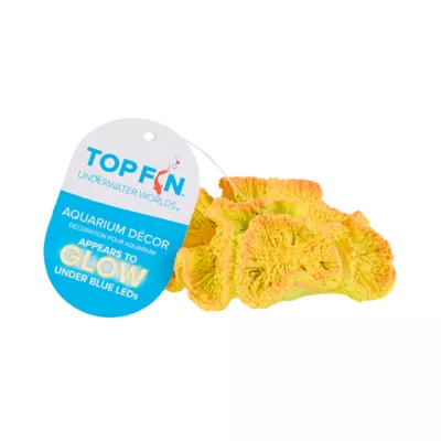 Product Top Fin Aquarium Decor - Yellow Glow Corral