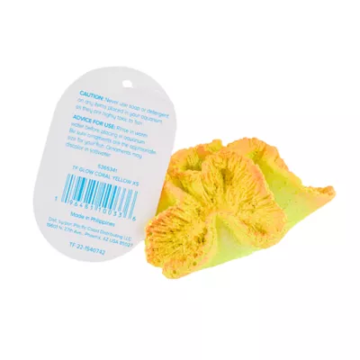 Product Top Fin Aquarium Decor - Yellow Glow Corral