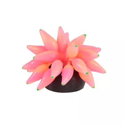 Product Top Fin Aquarium Decor - Pink/Orange Glow Flower