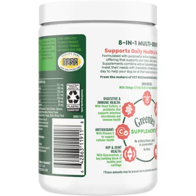 Product Greenies Dog Supplements 8-in-1 Multi-Benefit Chicken Flavor, 15.5 oz. Container