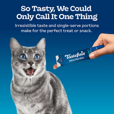 Product Blue Buffalo Tastefuls Mini Purées Cat Food Complement - 0.5 Oz